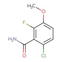 Chemical structure of 6-chloro-2-fluoro-3-methoxybenzamide - CSSB00000061669