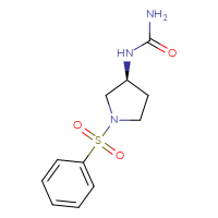 Chemical structure of [(3S)-1-(benzenesulfonyl)pyrrolidin-3-yl]urea - CSSB02005683174
