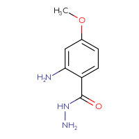 Chemical structure of 2-amino-4-methoxybenzohydrazide - CSSB00012056768