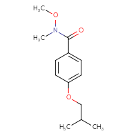 Chemical structure of N-methoxy-N-methyl-4-(2-methylpropoxy)benzamide - CSSB00000387959