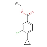 Chemical structure of ethyl 3-chloro-4-cyclopropylbenzoate - CSSB00038265574