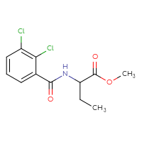 Chemical structure of methyl 2-[(2,3-dichlorophenyl)formamido]butanoate - CSSB00001500037