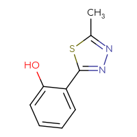 Chemical structure of 2-(5-methyl-1,3,4-thiadiazol-2-yl)phenol - CSSB00010673952