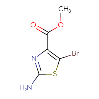 Chemical structure of methyl 2-amino-5-bromo-1,3-thiazole-4-carboxylate - CSSB00009816442