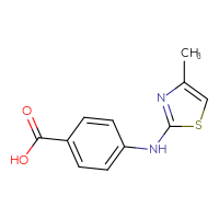 Chemical structure of 4-[(4-methyl-1,3-thiazol-2-yl)amino]benzoic acid - CSSB00000182337