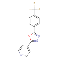 Chemical structure of 4-{5-[4-(trifluoromethyl)phenyl]-1,3,4-oxadiazol-2-yl}pyridine - CSSB00104232019