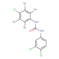 Chemical structure of 3-[4-chloro(2,3,5,6-²H₄)phenyl]-1-(3,4-dichlorophenyl)urea - CSSB00160813773