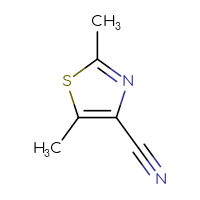 Chemical structure of dimethyl-1,3-thiazole-4-carbonitrile - CSSB00038243947