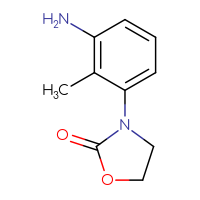 Chemical structure of 3-(3-amino-2-methylphenyl)-1,3-oxazolidin-2-one - CSSB00000765475