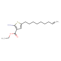 Chemical structure of ethyl 2-amino-5-(non-8-en-1-yl)thiophene-3-carboxylate - CSSB21298174741