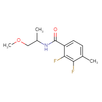 Chemical structure of 2,3-difluoro-N-(1-methoxypropan-2-yl)-4-methylbenzamide - CSSB00980309542