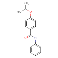 Chemical structure of N-phenyl-4-(propan-2-yloxy)benzamide - CSSB00035437476