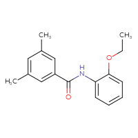 Chemical structure of N-(2-ethoxyphenyl)-3,5-dimethylbenzamide - CSSB00028323589