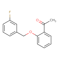Chemical structure of 1-{2-[(3-fluorophenyl)methoxy]phenyl}ethan-1-one - CSSB00000481337
