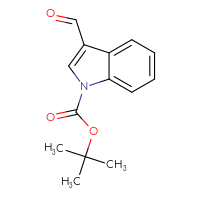 Chemical structure of tert-butyl 3-formyl-1H-indole-1-carboxylate - CSSB00000065267