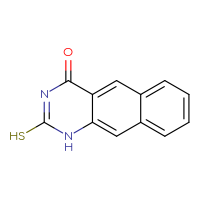 Chemical structure of 2-sulfanyl-1H,4H-benzo[g]quinazolin-4-one - CSSB00000286634