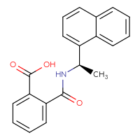 Chemical structure of 2-{[(1R)-1-(naphthalen-1-yl)ethyl]carbamoyl}benzoic acid - CSSB00025768048