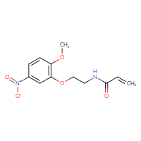 Chemical structure of N-[2-(2-methoxy-5-nitrophenoxy)ethyl]prop-2-enamide - CSSB21332042504