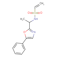 Chemical structure of N-[1-(5-phenyl-1,3-oxazol-2-yl)ethyl]ethene-1-sulfonamide - CSSB21332165111
