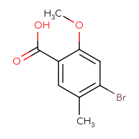 Chemical structure of 4-bromo-2-methoxy-5-methylbenzoic acid - CSSB00117498983