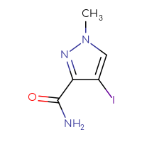 Chemical structure of 4-iodo-1-methyl-1H-pyrazole-3-carboxamide - CSSB00010776204