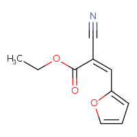 Chemical structure of ethyl (2Z)-2-cyano-3-(furan-2-yl)prop-2-enoate - CSSB00015242678