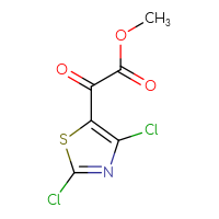 Chemical structure of methyl 2-(2,4-dichloro-1,3-thiazol-5-yl)-2-oxoacetate - CSSB00120859302