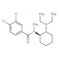 Chemical structure of 3,4-dichloro-N-[(1R,2R)-2-(diethylamino)cyclohexyl]-N-methylbenzamide - CSSB00159250918