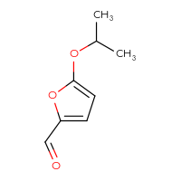 Chemical structure of 5-(propan-2-yloxy)furan-2-carbaldehyde - CSSB00012509936