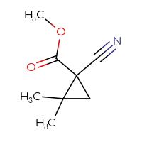 Chemical structure of methyl 1-cyano-2,2-dimethylcyclopropane-1-carboxylate - CSSB00112491383