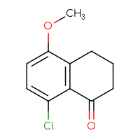 Chemical structure of 8-chloro-5-methoxy-1,2,3,4-tetrahydronaphthalen-1-one - CSSB00012568817