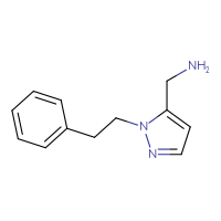 Chemical structure of 1-[1-(2-phenylethyl)-1H-pyrazol-5-yl]methanamine - CSSB00000685309