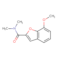 Chemical structure of 7-methoxy-N,N-dimethyl-1-benzofuran-2-carboxamide - CSSB01992766766