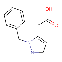 Chemical structure of 2-(1-benzyl-1H-pyrazol-5-yl)acetic acid - CSSB00015900271