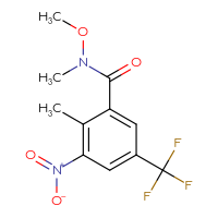 Chemical structure of N-methoxy-N,2-dimethyl-3-nitro-5-(trifluoromethyl)benzamide - CSSB07082910910