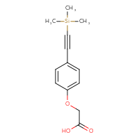 Chemical structure of 2-{4-[2-(trimethylsilyl)ethynyl]phenoxy}acetic acid - CSSB06360098887