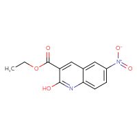 Chemical structure of ethyl 2-hydroxy-6-nitroquinoline-3-carboxylate - CSSB00020641469