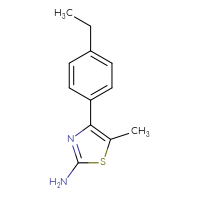 Chemical structure of 4-(4-ethylphenyl)-5-methyl-1,3-thiazol-2-amine - CSSB00000168880