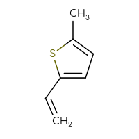 Chemical structure of 2-ethenyl-5-methylthiophene - CSSB00012123934