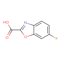 Chemical structure of 6-fluoro-1,3-benzoxazole-2-carboxylic acid - CSSB00000099472