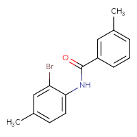 Chemical structure of N-(2-bromo-4-methylphenyl)-3-methylbenzamide - CSSB00000578802