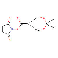 Chemical structure of 2,5-dioxopyrrolidin-1-yl (1R,7S,8R)-4,4-dimethyl-3,5-dioxabicyclo[5.1.0]octane-8-carboxylate - CSSB20269946560