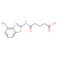 Chemical structure of 4-[(4-methyl-1,3-benzothiazol-2-yl)carbamoyl]butanoic acid - CSSB00025754398