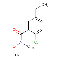 Chemical structure of 2-chloro-5-ethyl-N-methoxy-N-methylbenzamide - CSSB07046136187