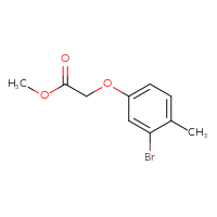 Chemical structure of methyl 2-(3-bromo-4-methylphenoxy)acetate - CSSB00016423484