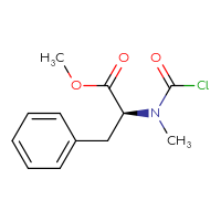 Chemical structure of methyl (2S)-2-[(chlorocarbonyl)(methyl)amino]-3-phenylpropanoate - CSSB21224763989