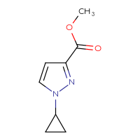 Chemical structure of methyl 1-cyclopropyl-1H-pyrazole-3-carboxylate - CSSB00010896018
