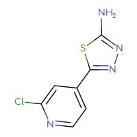 Chemical structure of 5-(2-chloropyridin-4-yl)-1,3,4-thiadiazol-2-amine - CSSB00010572410