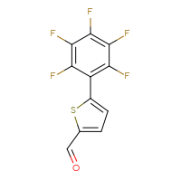 Chemical structure of 5-(2,3,4,5,6-pentafluorophenyl)thiophene-2-carbaldehyde - CSSB00001318757