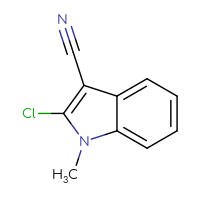 Chemical structure of 2-chloro-1-methyl-1H-indole-3-carbonitrile - CSSB00000078480